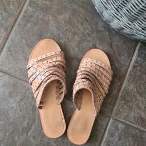 Shoe the Bear Copenhagen leather studded sandals with 10 slim straps in 38/7.5
